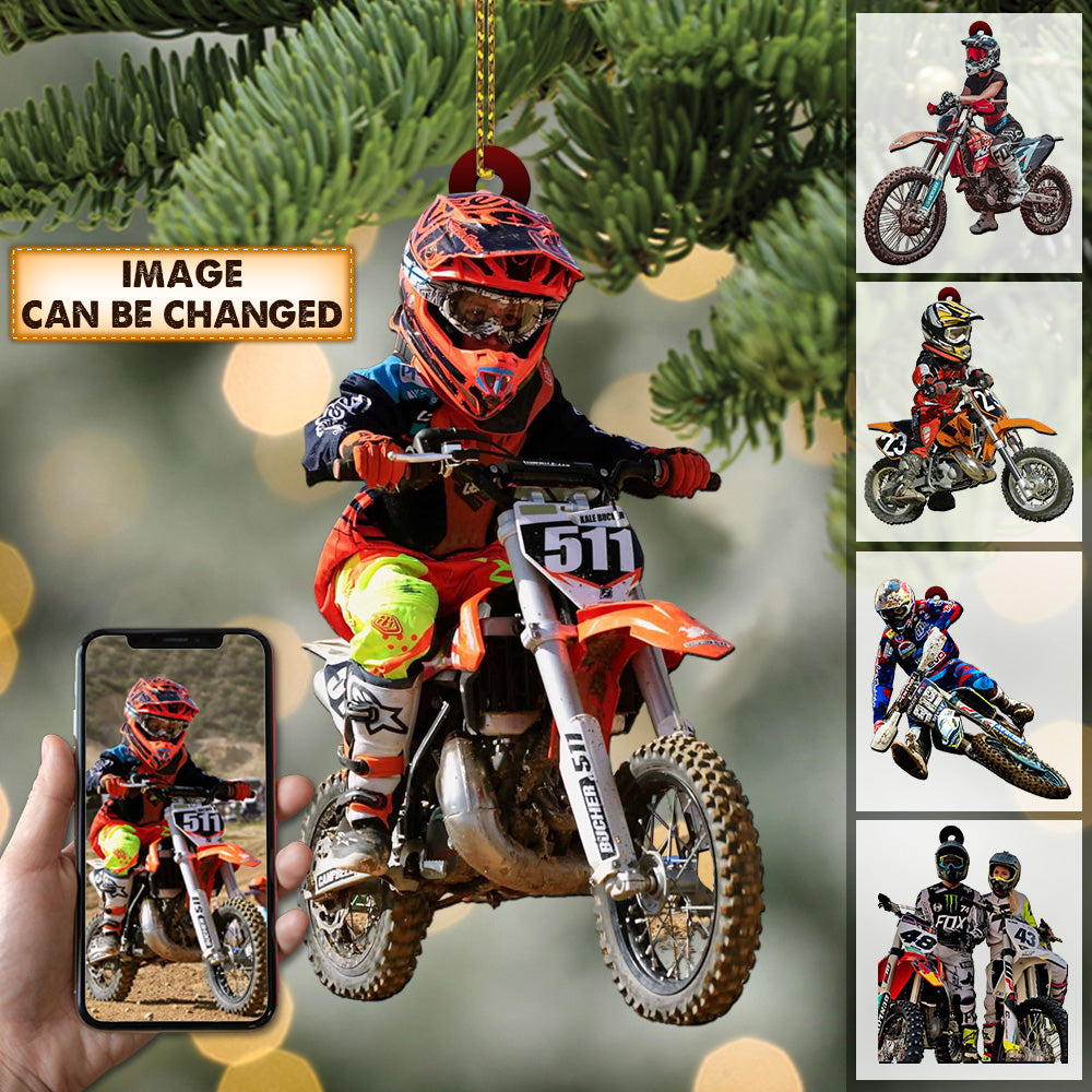 Personalized Ornament Customize Image Motocross Made By Acrylic And The 2 Sides Are The Same HK10 TRHN