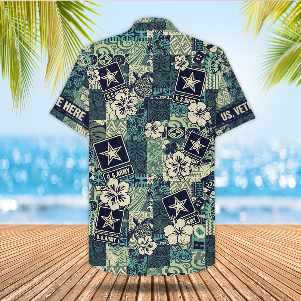 Personalized Hawaiian Shirts Floral Tropical Branch Hawaiian Shirt For  Military Veteran Hk10 Trhn