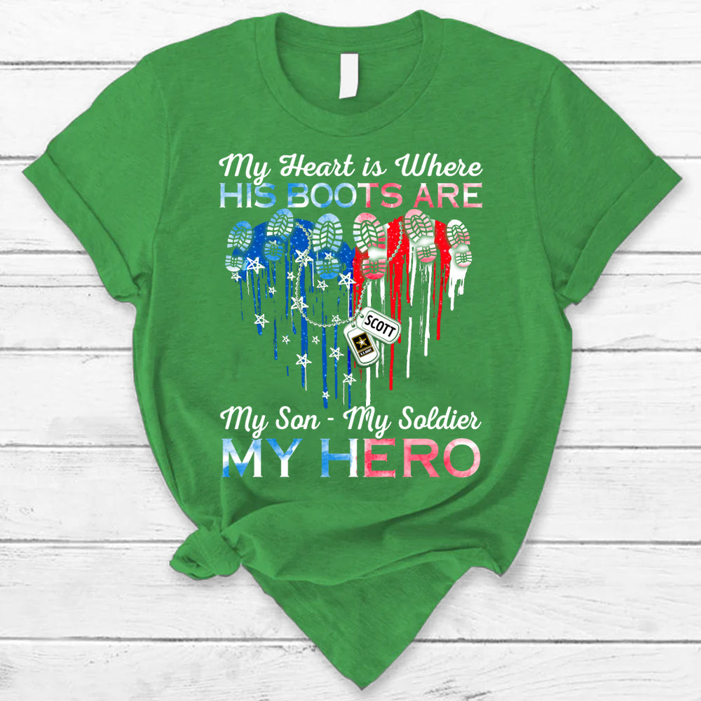 Army - Half Of My Heart Is In The Army Personalized Shirt - My Hero Wears  Blue