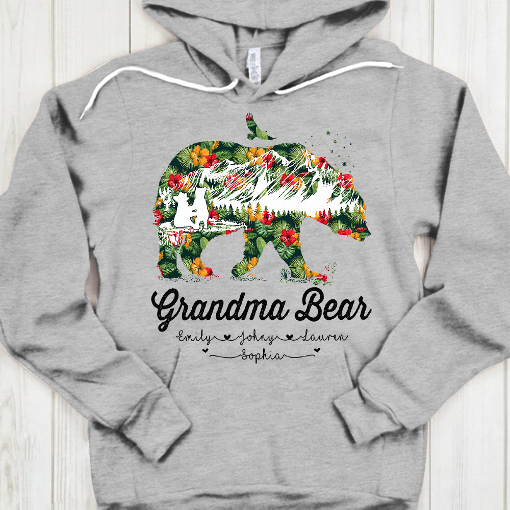 Best Mama Bear Ever Grandma Shirt With Grandkids Names - Personalized