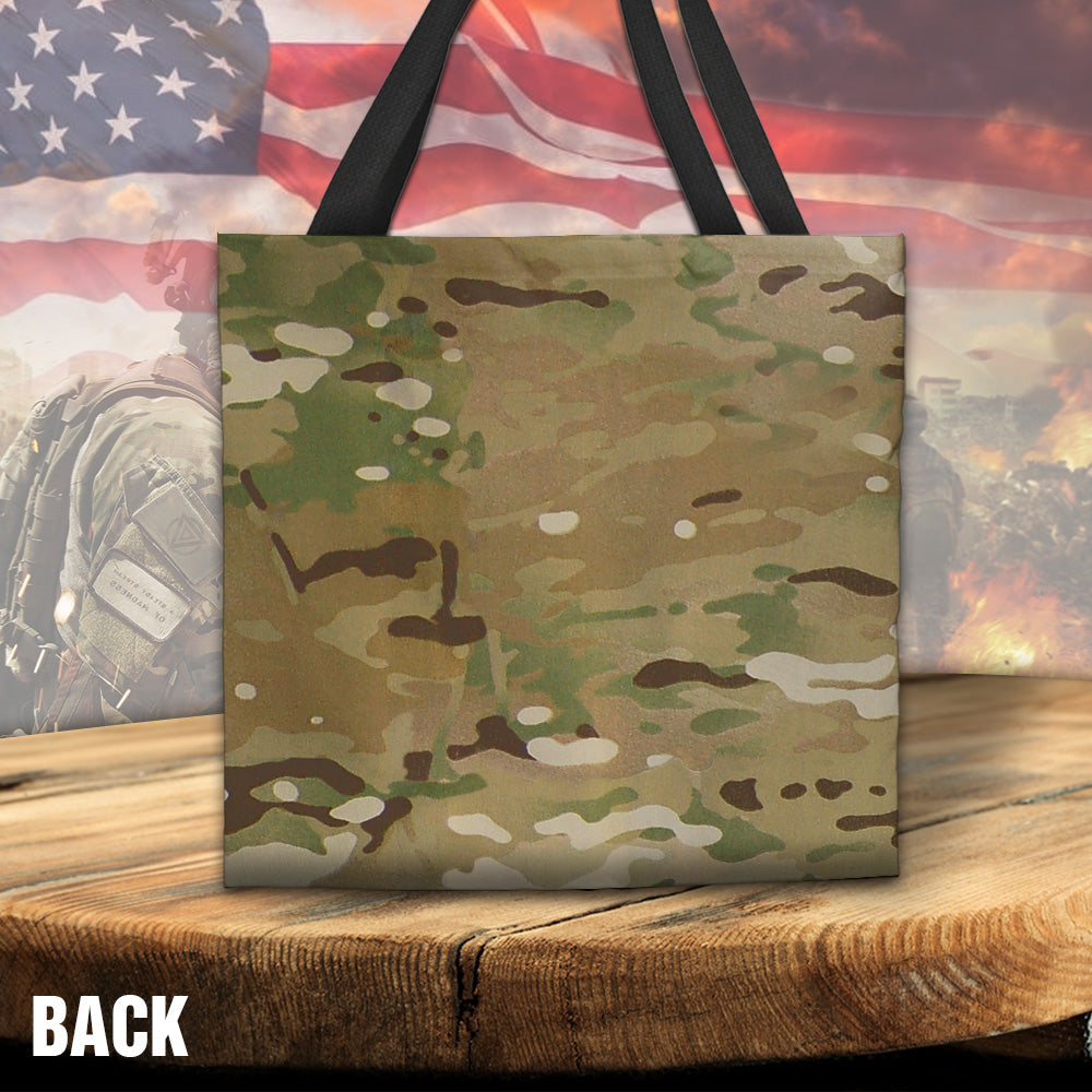 Army Camo Tote Bag, Digital Camo by Tote Bag Factory