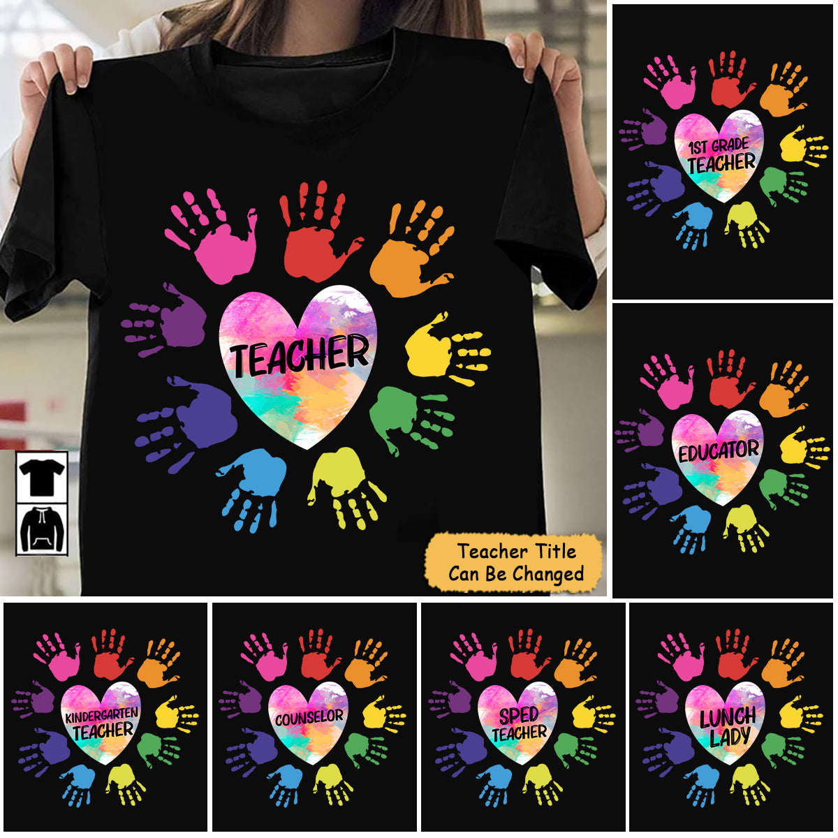 Love Every Color In My Classroom Personalized Shirts - Teacher Title Can Be Changed - DO99
