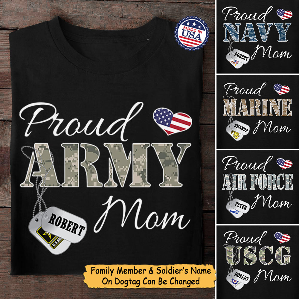 Personalized Shirt 4th July All American Army Mom Independence Day Shirt  For Military Mom Wife Sister Aunt Family Member Vr2 H2511