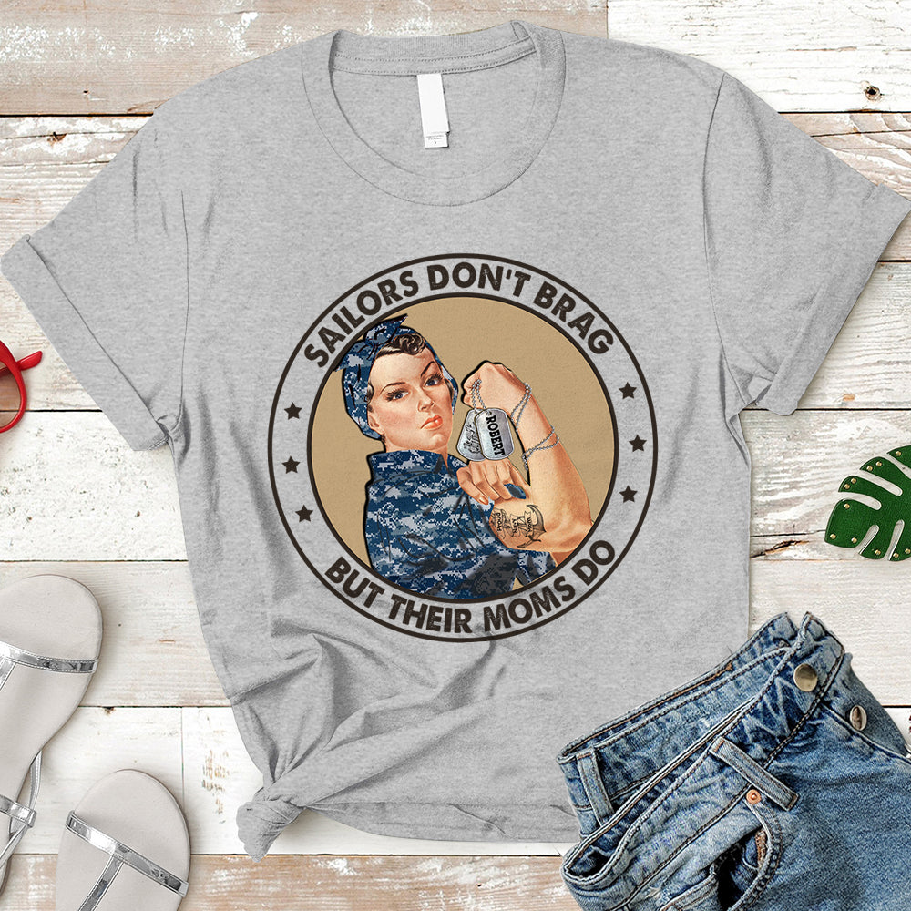 Personalized Sailor's Name & Family Member | Sailors Don't Brag But Their Moms Do Proud Navy Mom - Gift For Mom For Grandma... US.Army - K1702 - LIHD