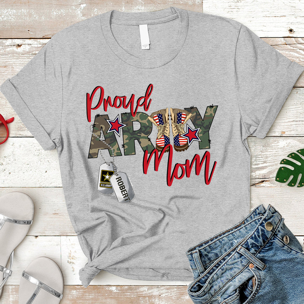 Personalized Soldier's Name & Family Member | Proud Army Mom, Wife, Aunt, Sister...vr2 - US.Army | Military Shirt - K1702 - Trhn