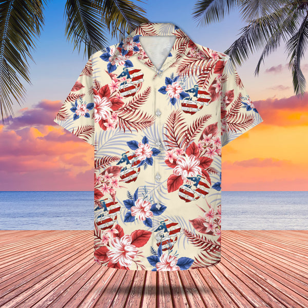 Personalized Hawaiian Shirts Floral Tropical Branch Hawaiian Shirt For  Military Veteran Hk10 Trhn