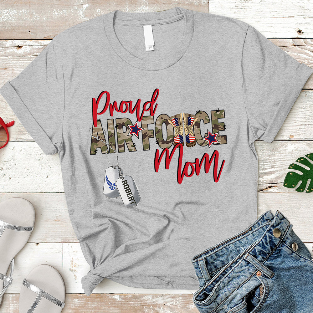 Personalized Airman's Name & Family Member | Proud Air Force Mom, Wife, Aunt, Sister...vr2 - USAF| Military Shirt - K1702 - Trhn
